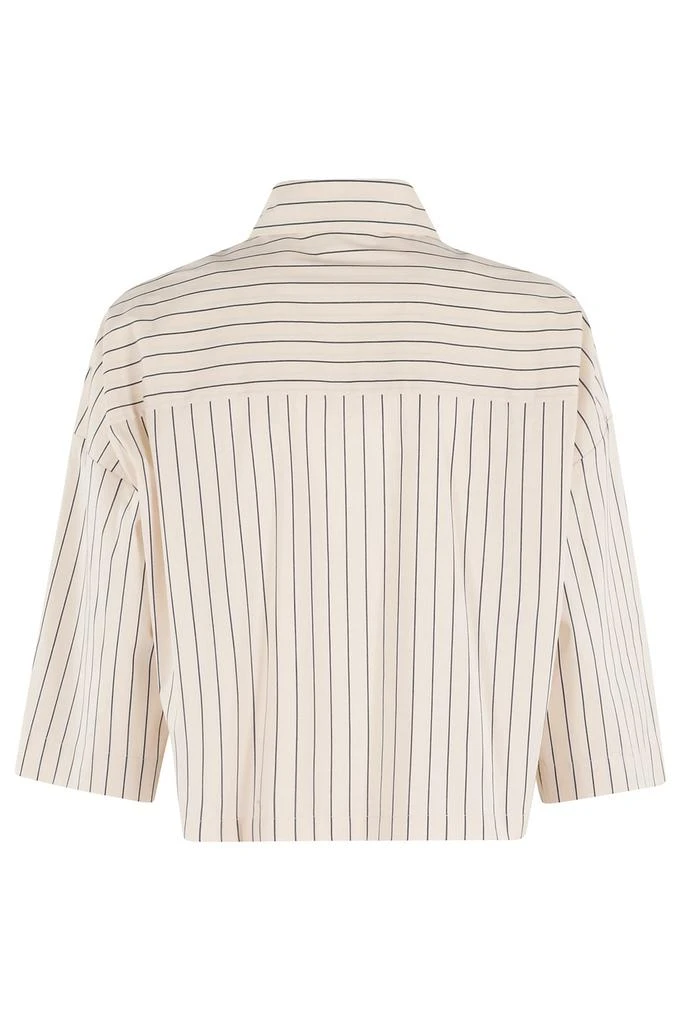 ROBERTO COLLINA Roberto Collina Striped Cropped Shirt 2