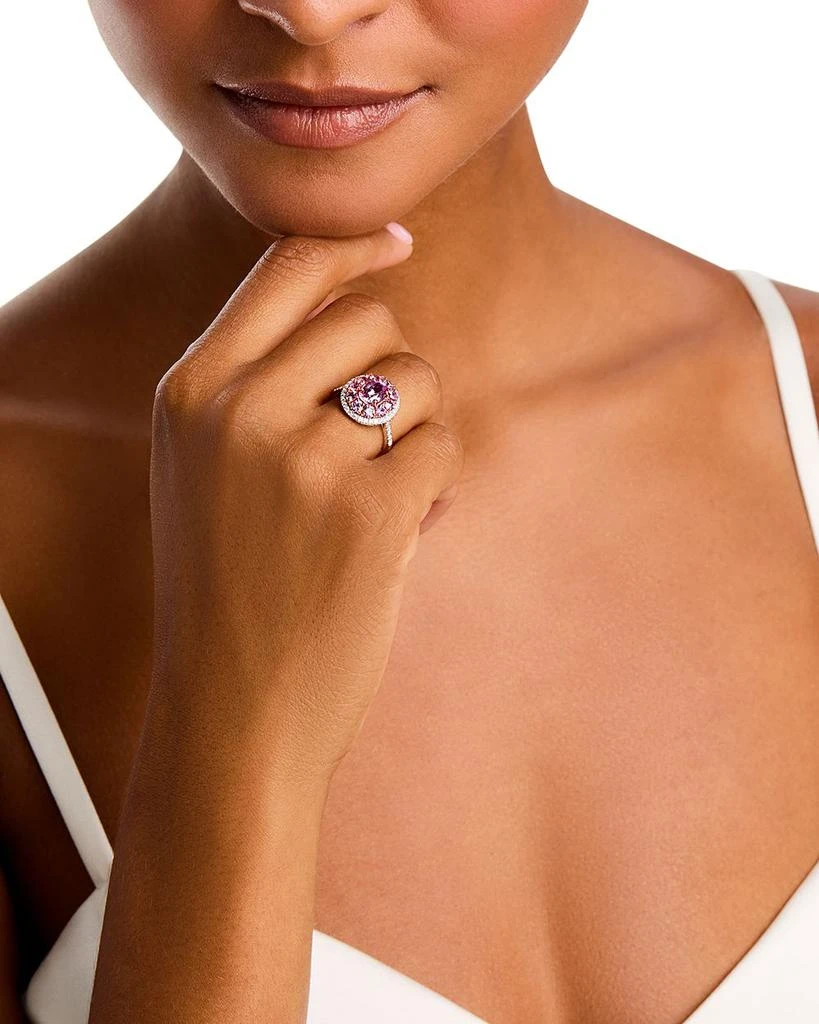 Bloomingdale
s Fine Collection Pink Sapphire 
Diamond Halo Ring in 14K Rose 
White Gold 2