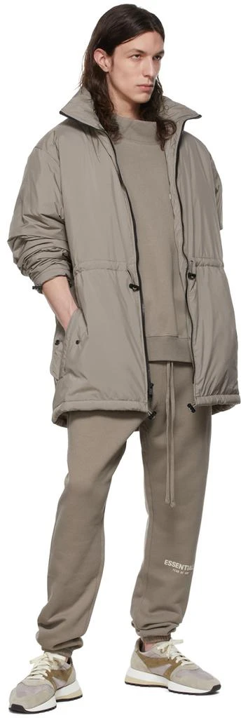 Essentials Taupe Cotton Lounge Pants 4