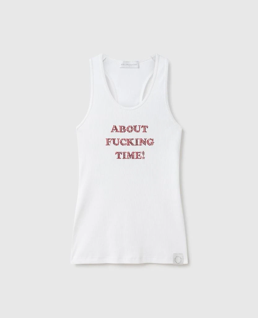 Stella McCartney Stella McCartney - About Fucking Time! Tank Top, Woman, Pure white, Size: M 1