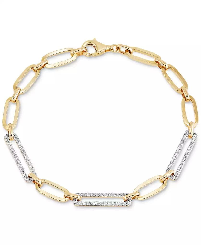 Macy
s Diamond Link Statement Bracelet (1/2 ct. t.w.) in 14k Gold 3