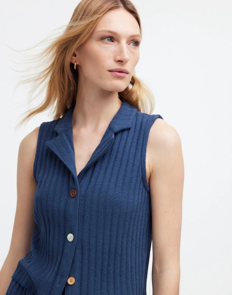 Madewell Mixed-Button Ribbed Polo Tank 5