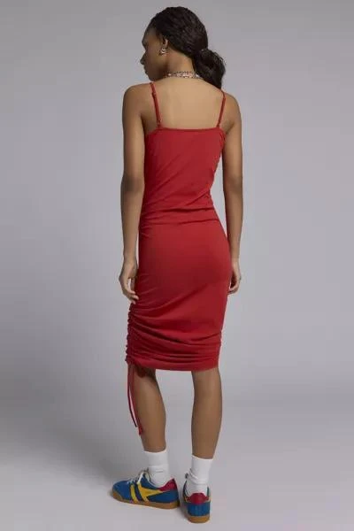 Glamorous Glamorous Tomato Ruched Adjustable Tie Midi Dress 4