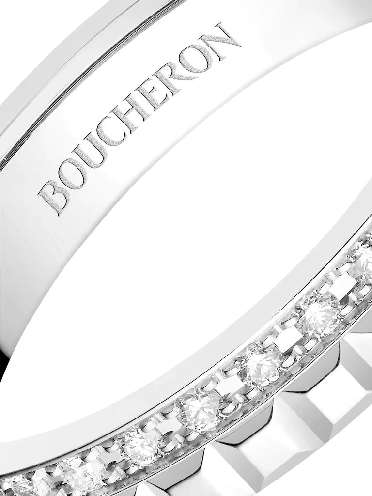 Boucheron Quatre Radiant Edition Clou De Paris 18K White Gold & 0.24 TCW Diamond Wedding Band 4