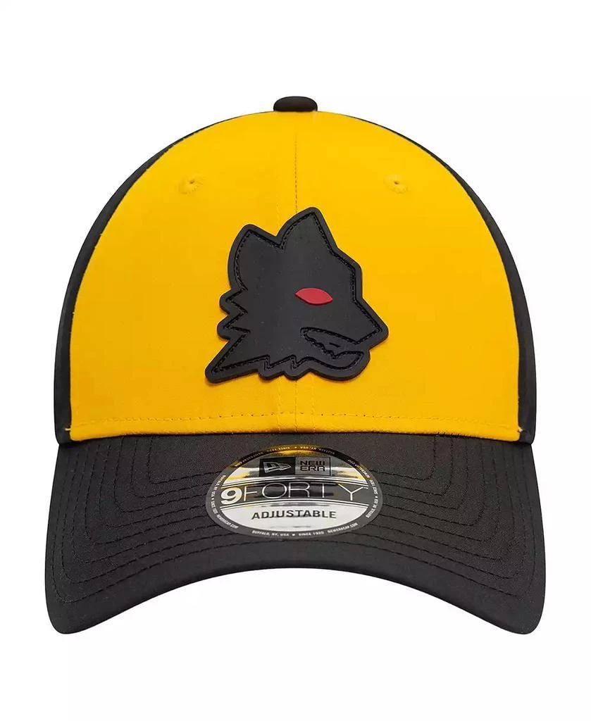 New Era Men's Gold/Black AS Roma Rubber Wolf Adjustable 9FORTY Hat 2