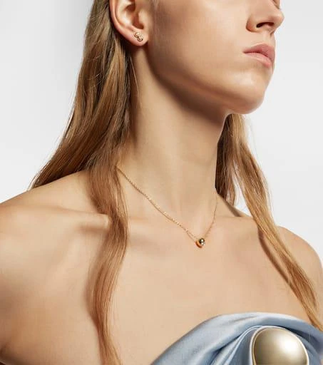 Melissa Kaye Audrey Small 18kt gold necklace with diamond 3