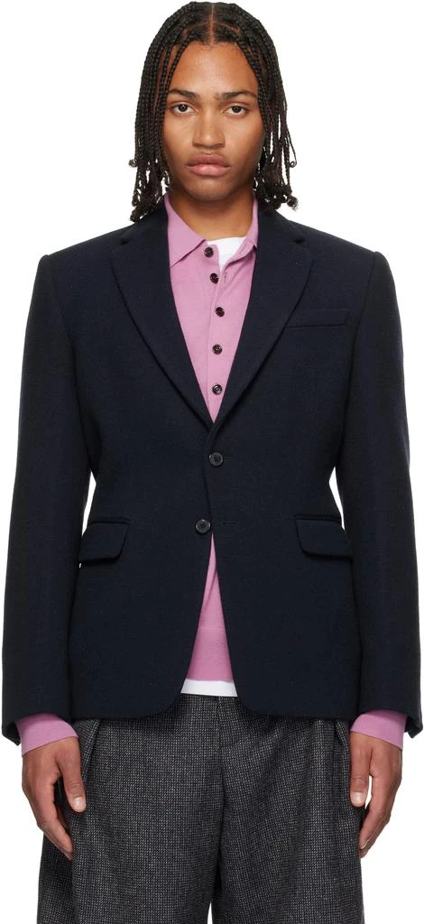 Dries Van Noten Navy Wool Blazer 1