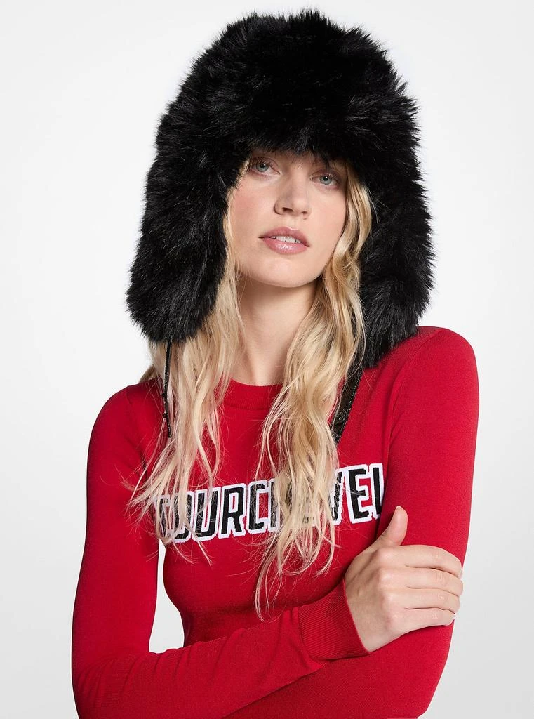 Michael Kors Red Faux Fur Hat Beanie Michael Kors Burgundy size S International in Other  main image 4
