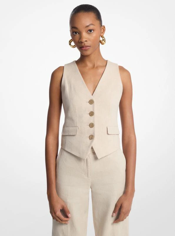 Michael Kors Linen and Cotton Twill Vest 1