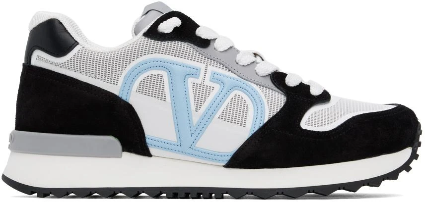 Valentino White & Black VLogo Pace Sneakers 1