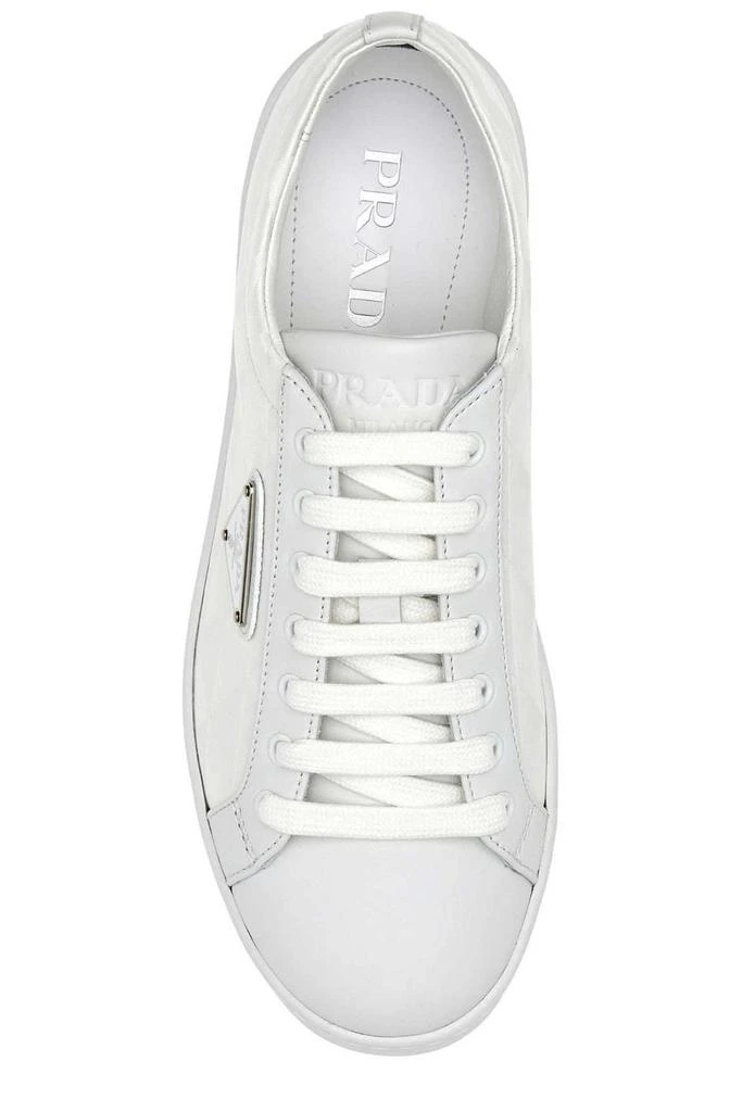Prada Prada Triangle-Logo Round-Toe Lace-Up Sneakers 3