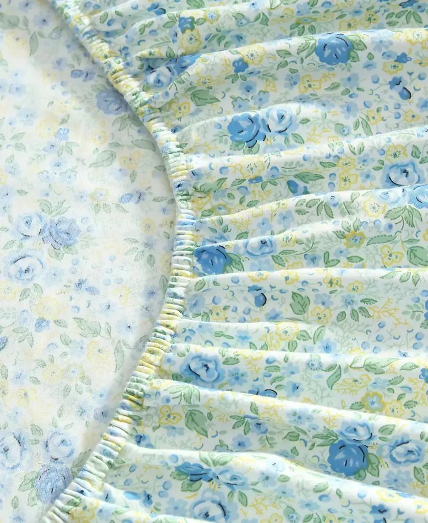 Laura Ashley Rowena 300-Thread Count Cotton Sateen 4-Pc. Sheet Set 5