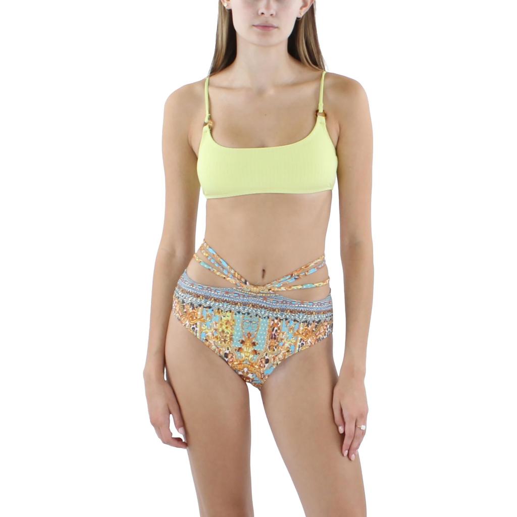 Cotton On Womens Ribbed Embellished Bikini Swim top