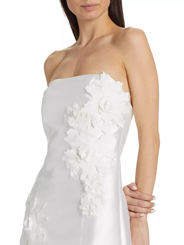 Elliatt Walter Floral Applique Satin Minidress 6