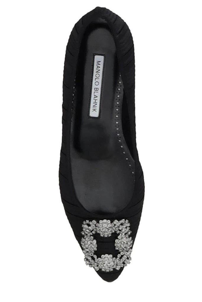 Manolo Blahnik Manolo Blahnik Embellished Pleated Pumps 4