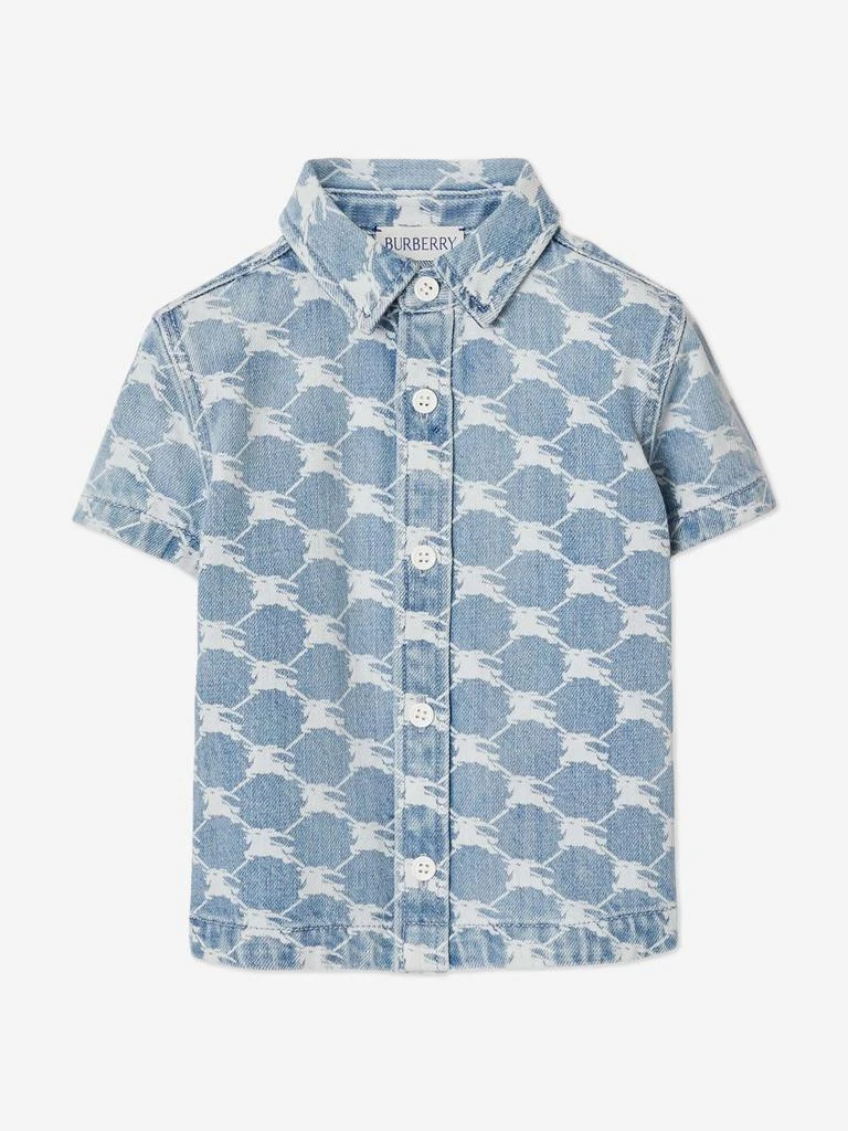 Burberry Burberry Baby Boys Mini Alan Shirt in Blue 1