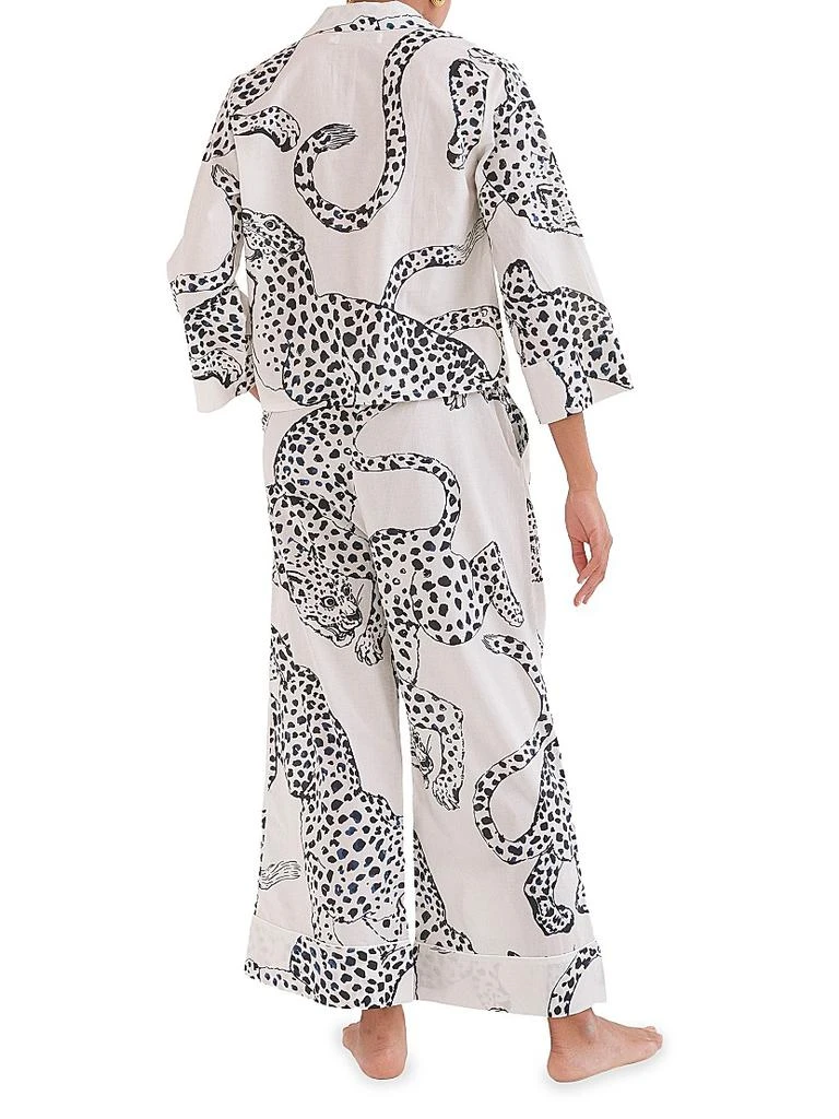 Desmond & Dempsey Jaguar Print Boxy Pajama Set 4