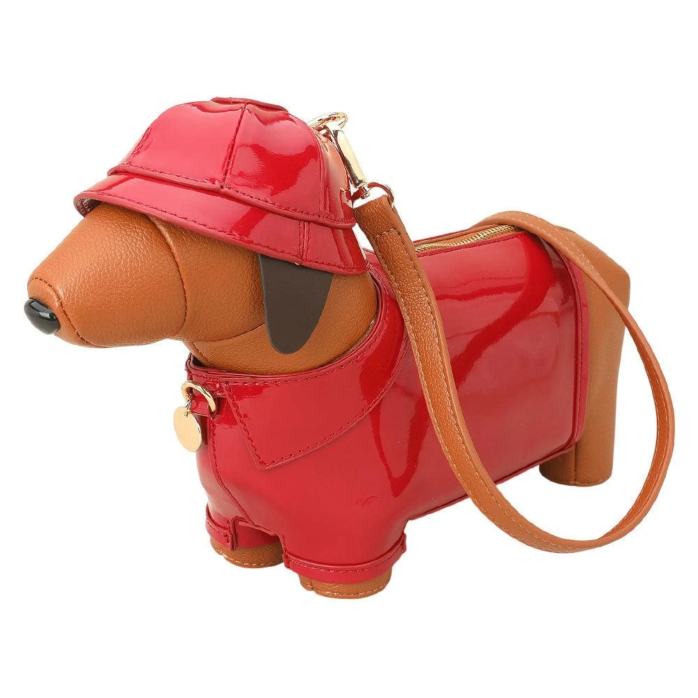 FASHNZFAB Faux Leather Raincoat Puppy Crossbody Bag 3