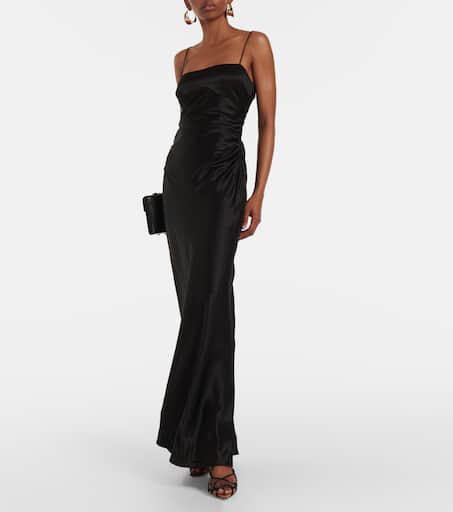 SIR. Gathered silk slip dress