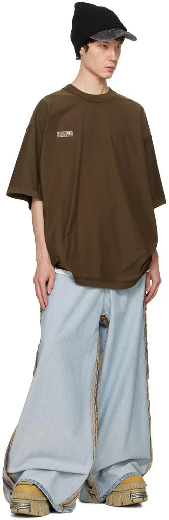 Vetements Brown Inside Out Label T-Shirt 4