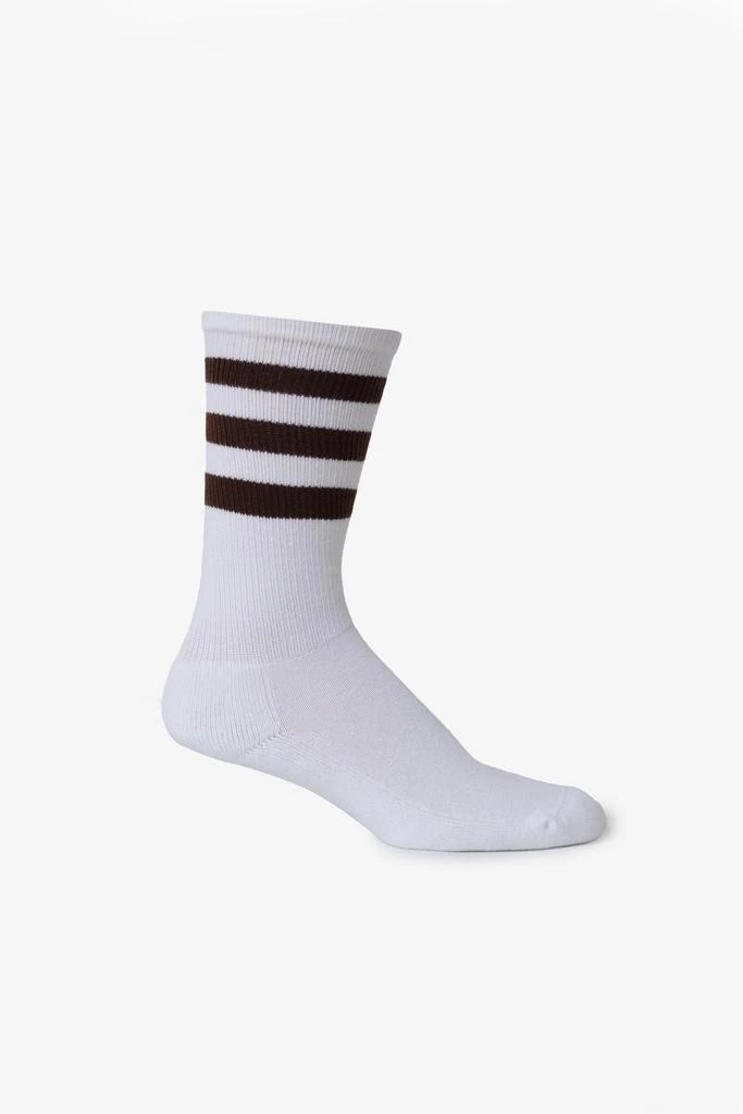 Los Angeles Apparel CALFSOCK - Unisex 3-Stripe Calf Sock 63