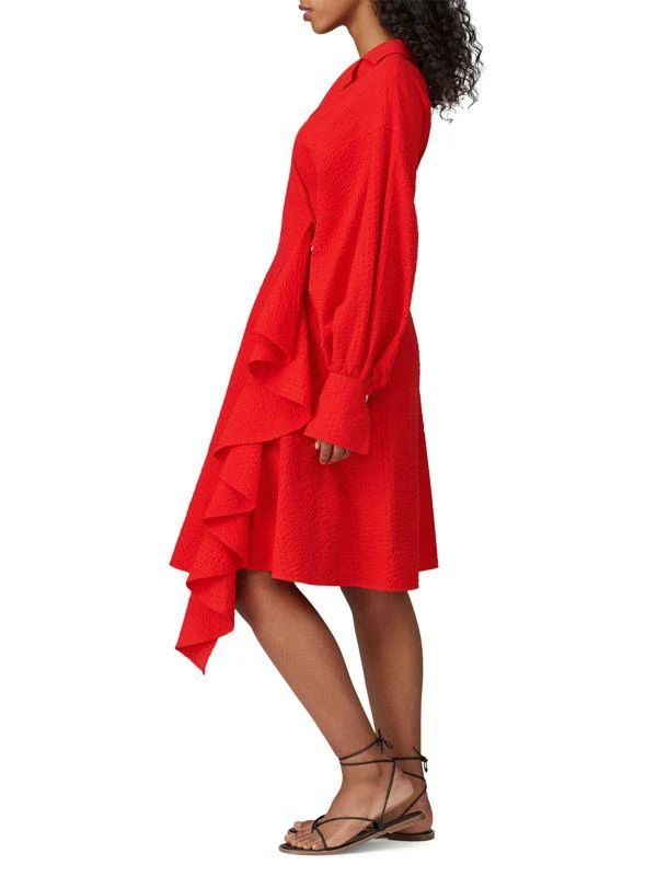 ADEAM Textured Wrap Dress 3