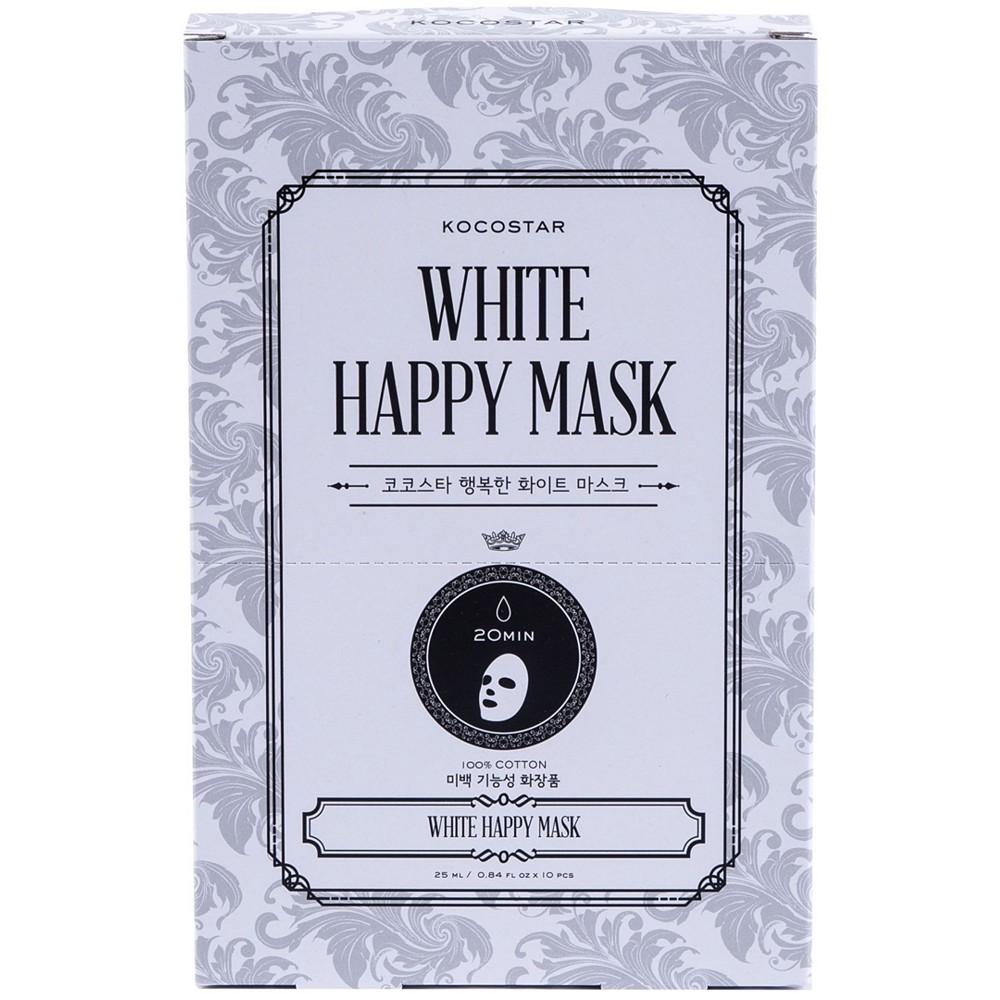 KOCOSTAR White Happy Mask, 10-Pk.