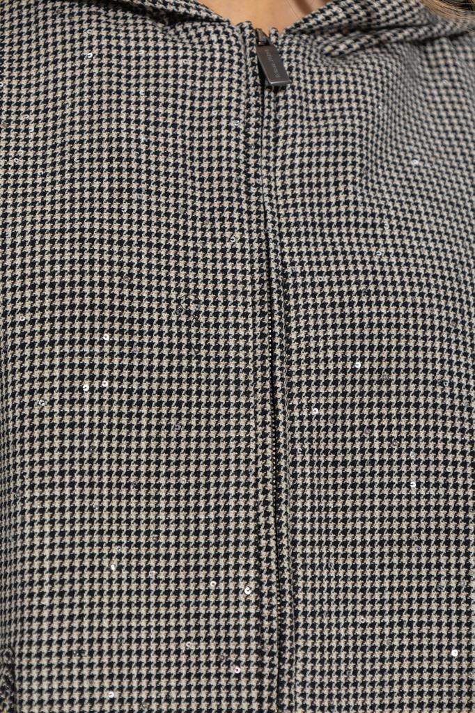 Fabiana Filippi Sequin Embellished Hooded Jacket – On Sale Now