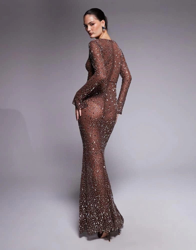 princess polly baby blue dress Oh Polly Oh Polly long sleeved bodycon hot fix embellished maxi dress in  brown - Dresses & Skirts - Compare Prices from 5+ Stores - Free Shipping