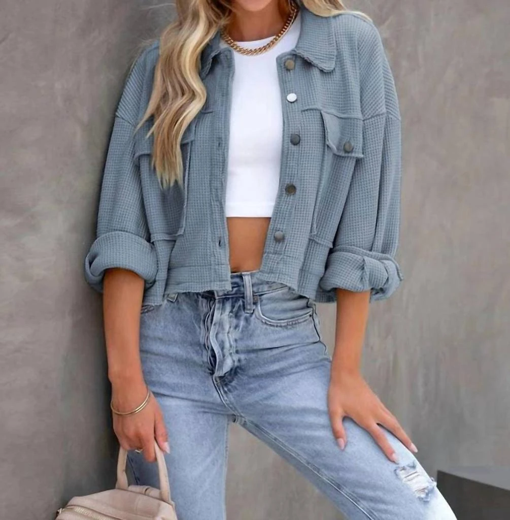 Lily Clothing Lily Clothing - Waffle Denim Jacket