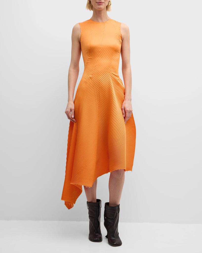 ワンピース Loewe Asymmetric Dress LOEWE Asymmetric ruched ribbed stretch-cotton jersey dress