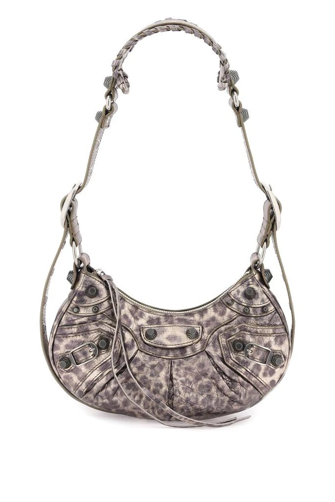 Balenciaga le cagole xs bag in leopard-printed metallic leather 1