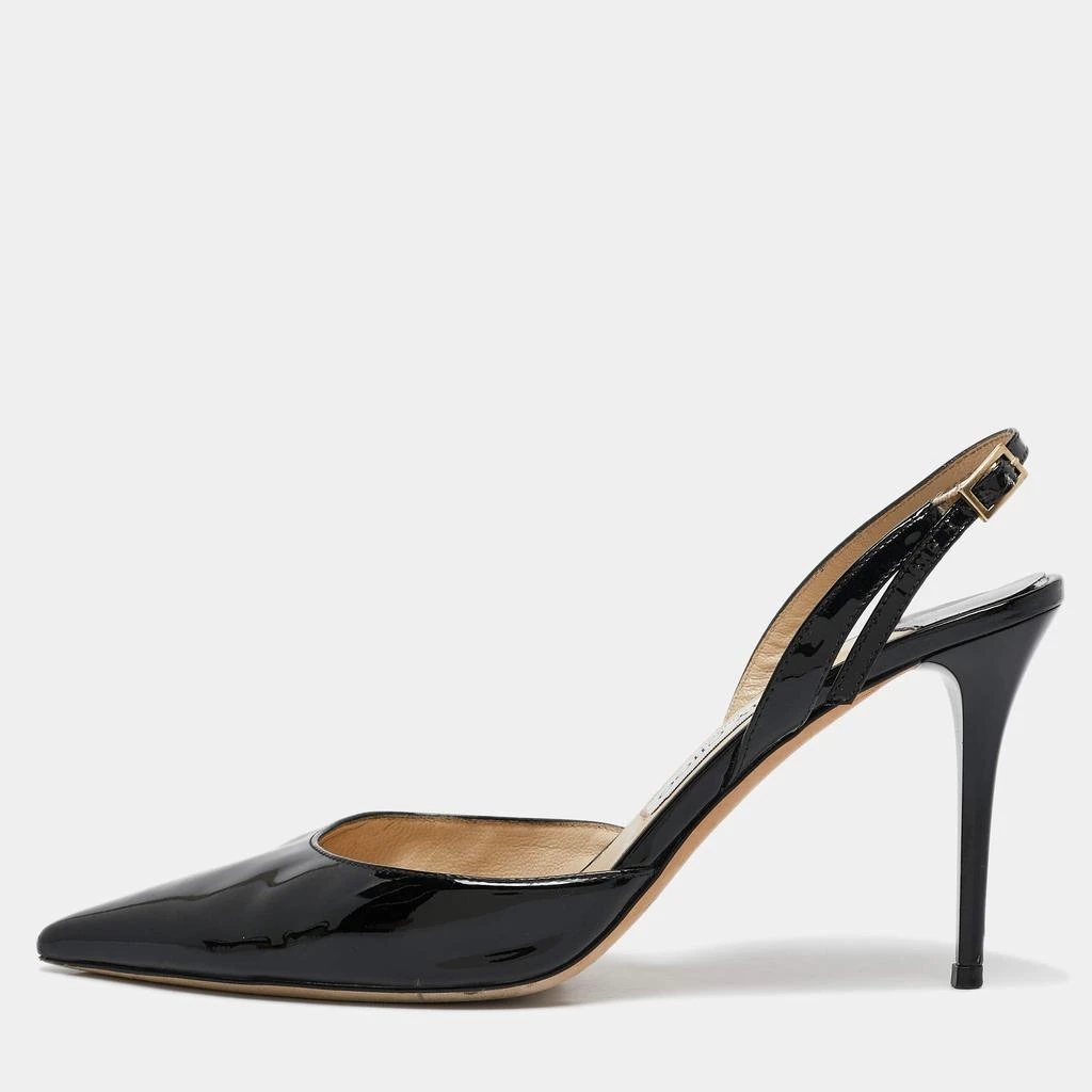 Jimmy Choo Jimmy Choo Black Patent Leather Tilly Slingback Pumps Size 39 1