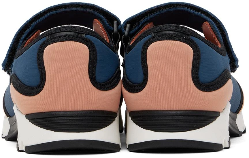 Marni Kids Pink & Navy Velcro Scuba Sneakers 2