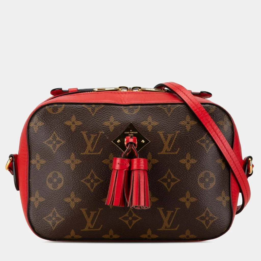 Louis Vuitton Louis Vuitton Red/Brown Monogram Canvas with Leather Saintonge Shoulder Bags 3