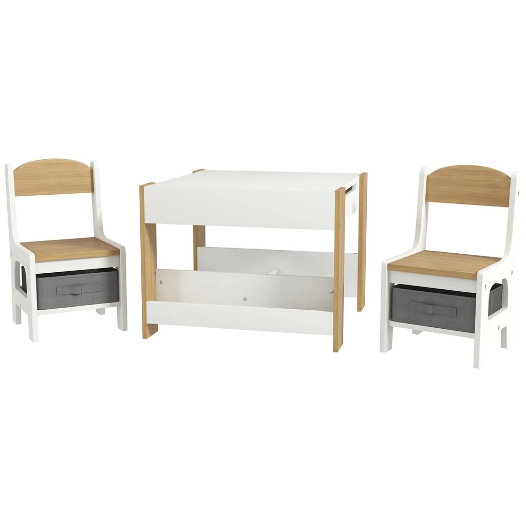 Hivvago 3-Piece Children’s Activity Table with Storage and Bookshelves