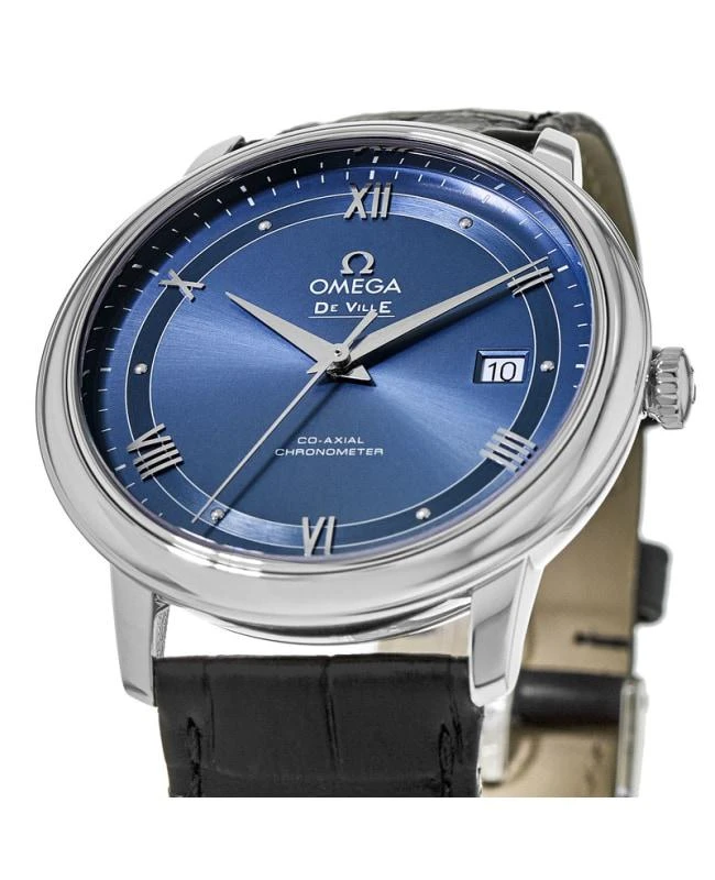 Omega Omega De Ville Prestige Co-Axial 39.5mm Blue Dial Leather Strap Men's Watch 424.13.40.20.03.002 2