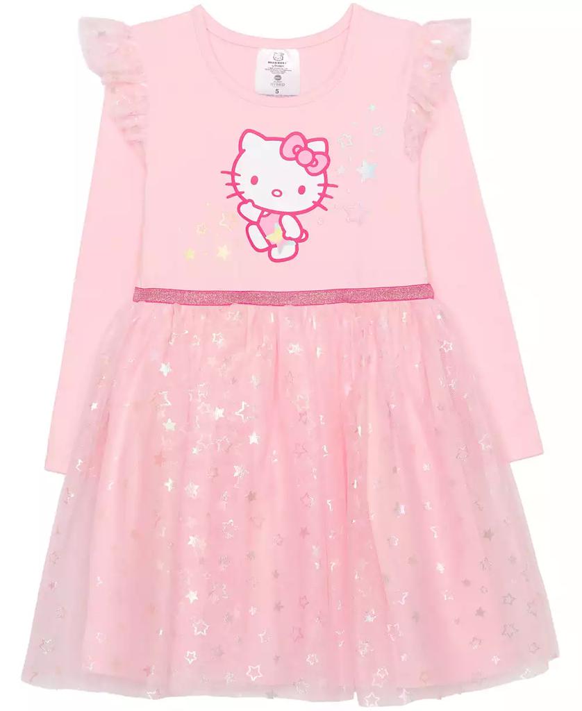 Hello Kitty Toddler and Little Girls Long Sleeve Tutu Dress