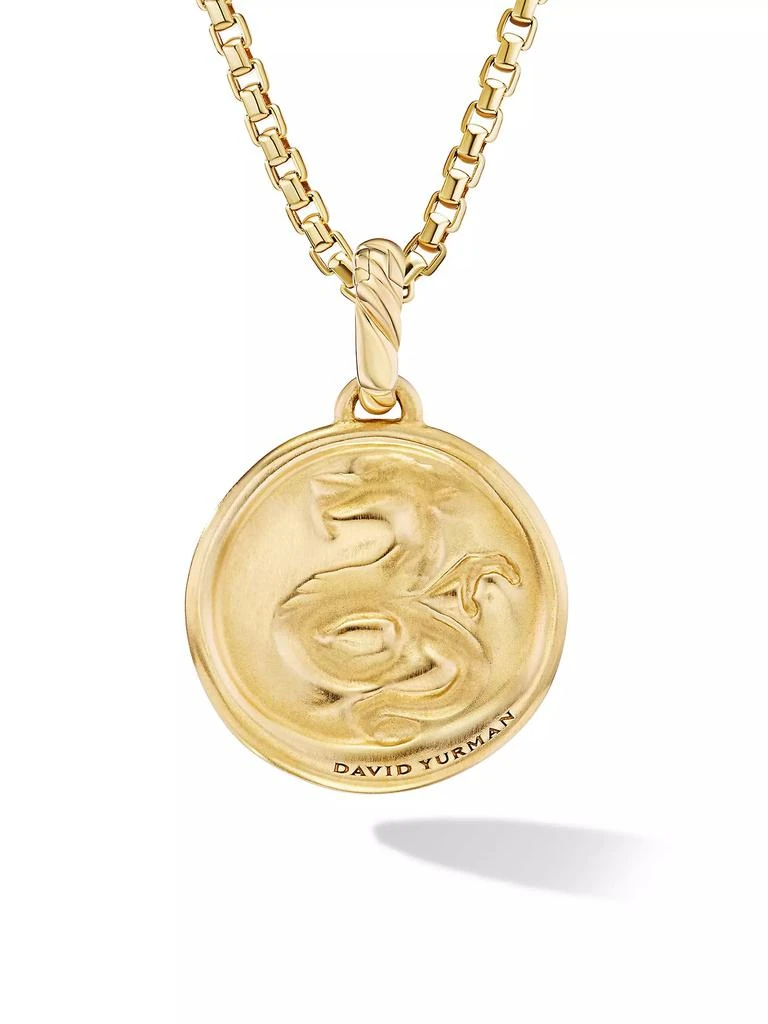 David Yurman Dragon Amulet in 18K Yellow Gold with Diamonds 2
