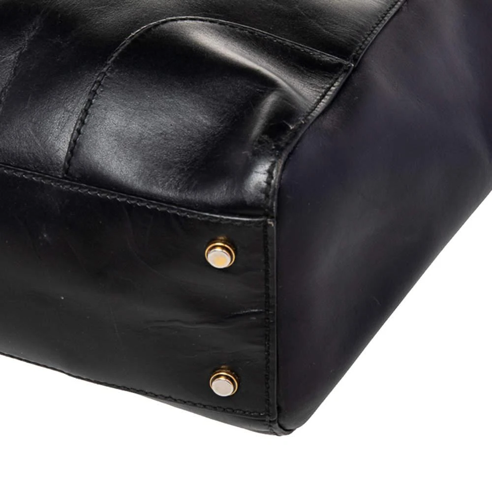 Gucci Gucci Black Leather Lady Buckle Tote 12