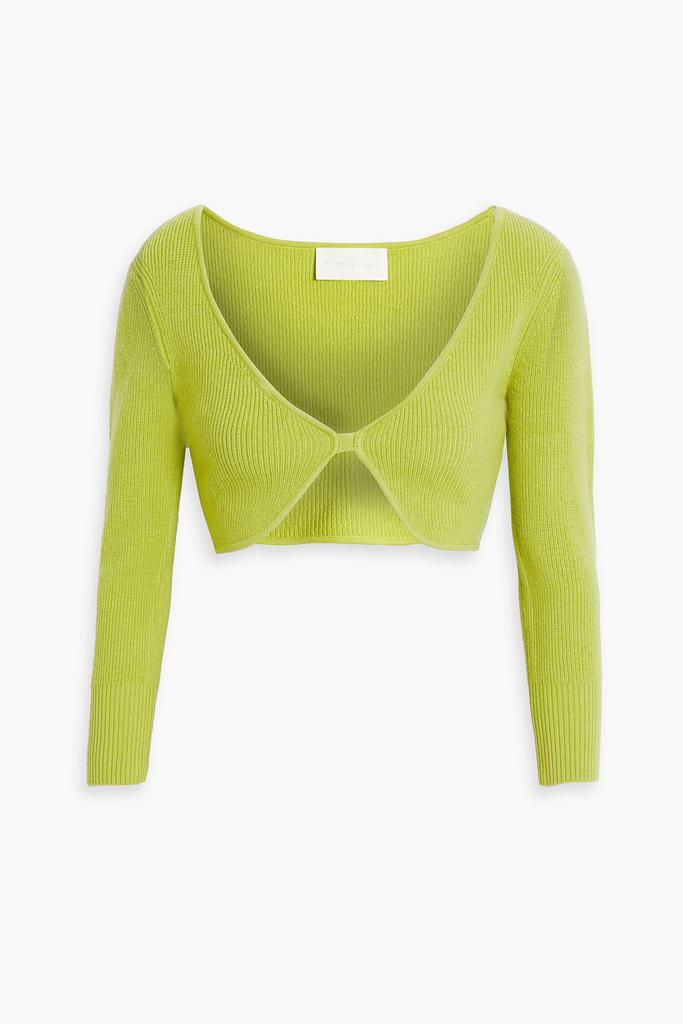 Michelle Mason Cropped ribbed-knit top