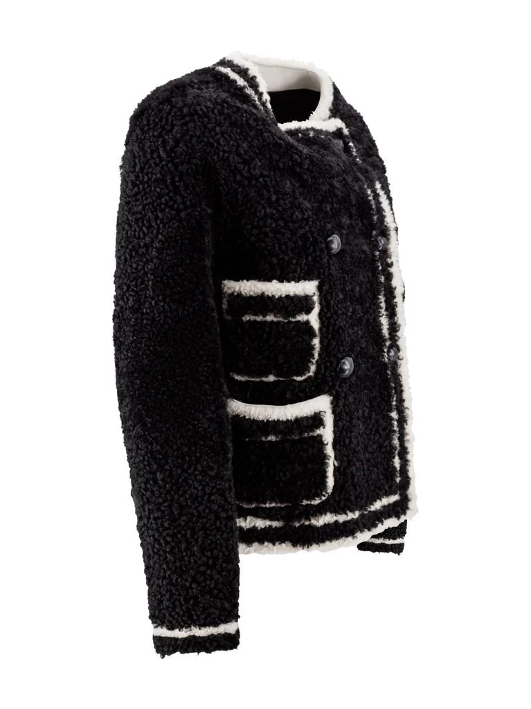 BLANCHA Single-breasted Shearling Jacket 4