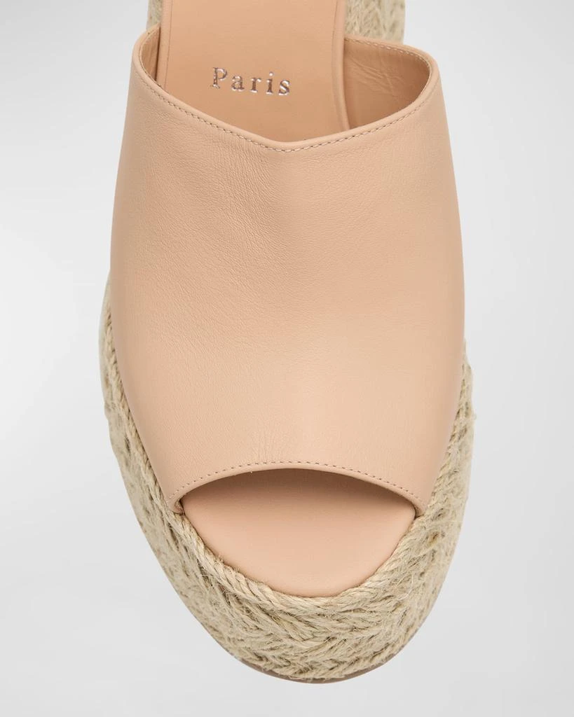 Christian Louboutin Ariella Leather Red Sole Wedge Espadrilles 6