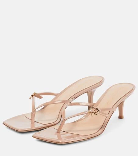 Gianvito Rossi Patent leather thong sandals 5