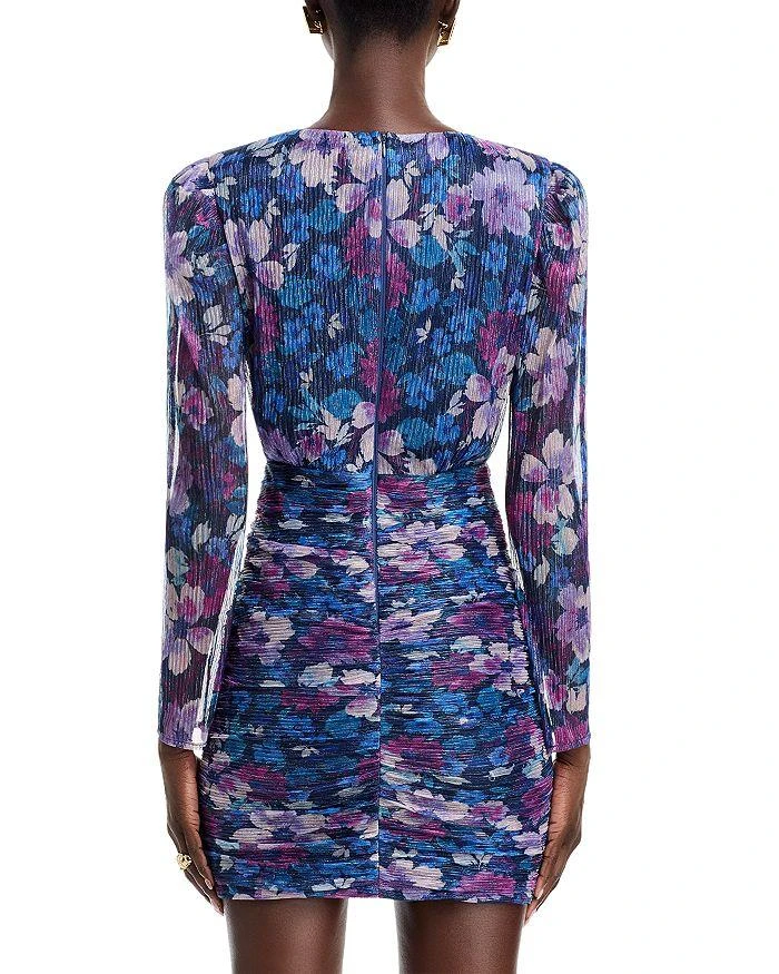 AQUA Floral Knit Metallic Mini Dress - Exclusive 3