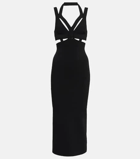 angelique midi dress Angélique V-Neck Midi Dress With Leopard Print, S / Yellow