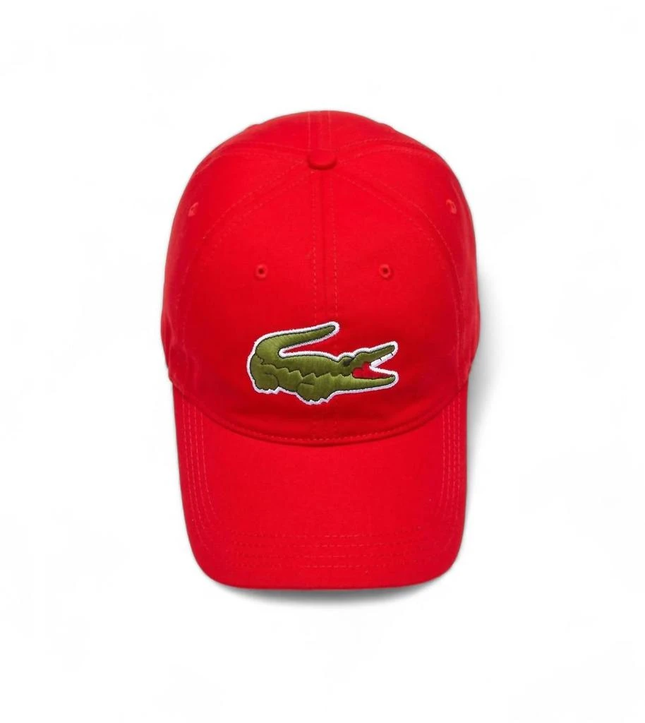 Lacoste Men's Oversized-Croc Cap In Red 2