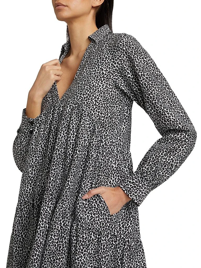 Michael Kors Leopard Silk-Blend Maxi Dress 6
