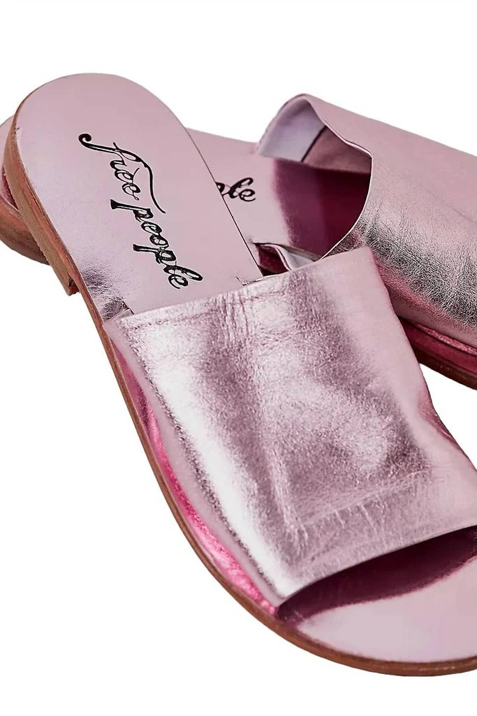 Free People Women's Vicente Slide Sandals In Metallic Pink 2
