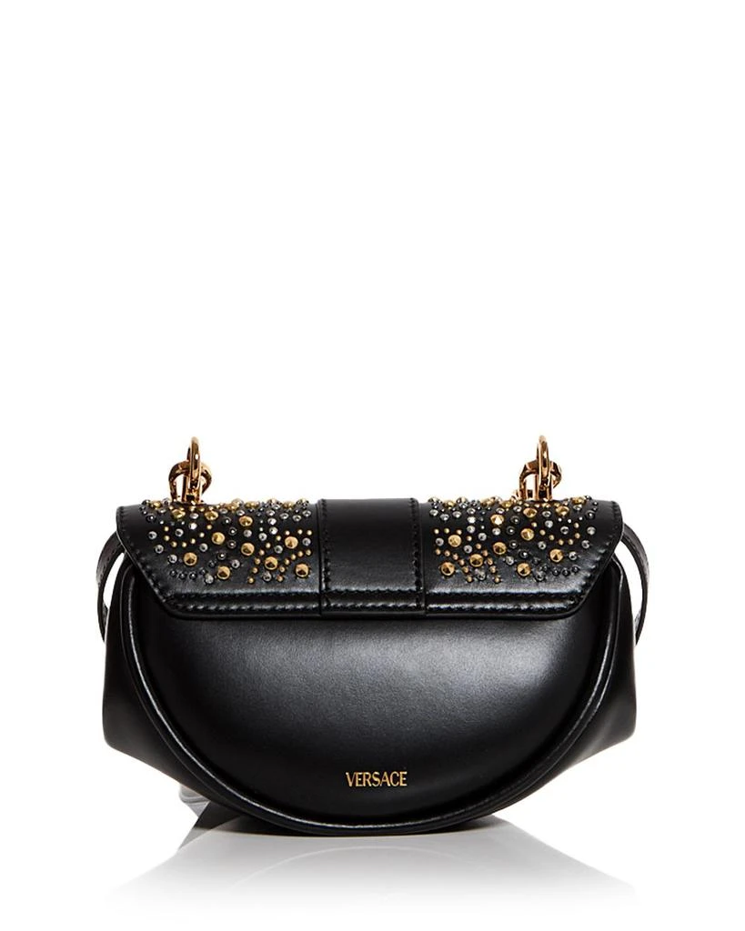 Versace Virtus Embellished Leather Shoulder Bag 7